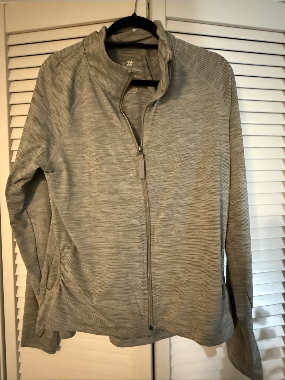 all in motion Heather Gray Full-Zip Utility Jacket